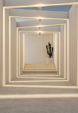 Architectural linear light corridor